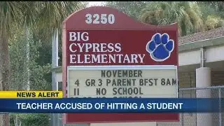 Elementary teacher allegedly hits student in the face