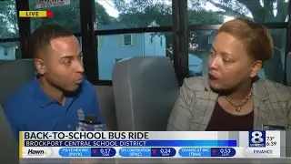 Elijah Westbrook rides school bus