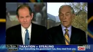 Eliot Spitzer Educates Ron Paul About The Consitution After Hearing Him State 