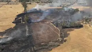 Elk Grove grass fire threatens multiple structures