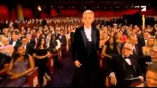 Ellen DeGeneres  Ordering pizza during the Oscars ceremony 2014 FUNNY