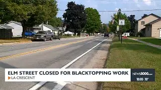 Elm Street closed for blacktopping work