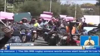 Embu residents protest a plot to kill Governor Martin Wambora politically