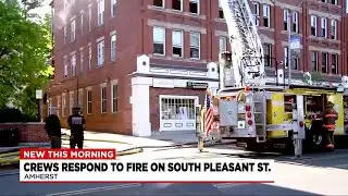Emergency crews battle fire on South Pleasant St.
