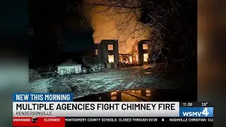 Emergency crews fight house fire in Hendersonville