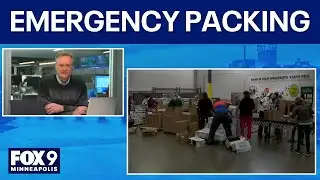 Emergency food boxes being packed for those affected by ICE in Minnesota
