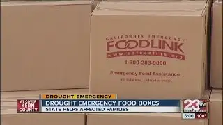 Emergency food boxes for drought victims