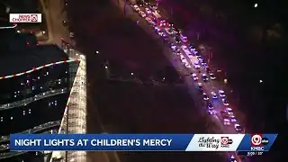 Emergency vehicles light up Children’s Mercy for annual holiday Night Lights