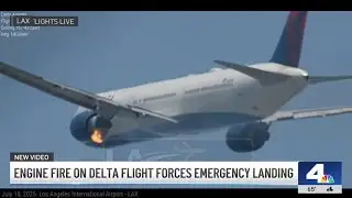 Engine fire on Delta flight forces emergency landing