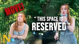 Entitled Woman Blocks Parking Spot and Refuses to Move 🤦‍♂️
