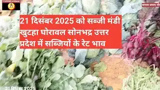Ep-396 : 21 दिसंबर 2025 को घोरावल सब्जी मंडी में सब्जियों के रेट भाव#agriculture 