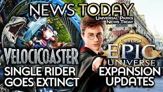 Epic Universe Expansion Update, VelociCoaster Removes Single Rider Line