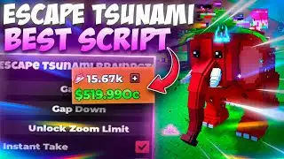 Escape Tsunami For Brainrots Script (NO KEY) | Auto Farm, Collect Money Event, Remove Tsunami & More