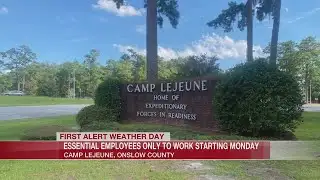 Essential workers only as Camp Lejeune, MCAS New River under Condition I