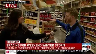 Essentials vanish from store shelves before winter storm