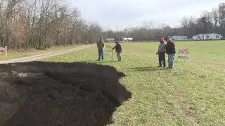 Everton, Mo., man seeking a solution, as massive sinkhole grows in driveway