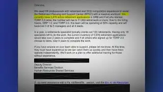 Exclusive: Internal email warned of retirement processing delays during workforce reductions; backlo