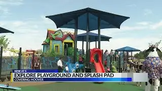 Explore playground ans splash pad in Hoover