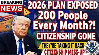 💥 Explosive US Denaturalization Plan   200 Citizens Monthly in 2026   A Constitutional Crisis
