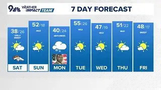 Extended forecast | Chilly and breezy Saturday as Broncos host Bills
