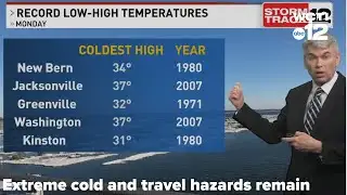 Extreme cold follows winter storm across eastern North Carolina