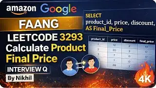 FAANG SQL Interview Question 🔥 LeetCode 3293 | Calculate Product Final Price | AI | Dev Vijay 2.0