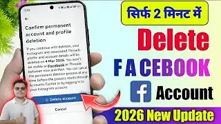 ✅ 🚀 Facebook Account Delete Kaise Kare Permanently 2026 🔥 | How to Delete Facebook Account 
