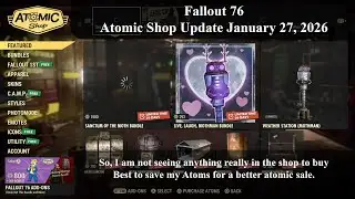 Fallout 76 Atomic Shop Update January 27, 2026