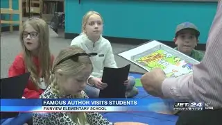 Famous author visits Fairview elementary students