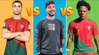 Famous comparison Cristiano Ronaldo vs mrbeast vs ishow speed