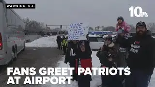 Fans brave the cold to welcome Super Bowl-bound Patriots
