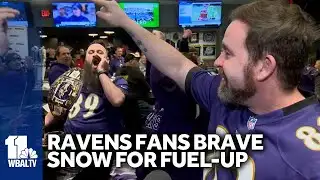 Fans turn out for Ravens Playoffs Purple Friday Fuel-Up