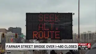 Farnam Street bridge over Interstate 480 closed