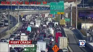 Fatal crash blocks I-95 NB in Fort Lauderdale