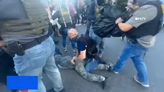 Federal agents carry out joint ICE crackdown on illegal vending on Canal Street