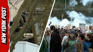 Federal Agents Fire Tear Gas at Portland Anti-ICE Protesters