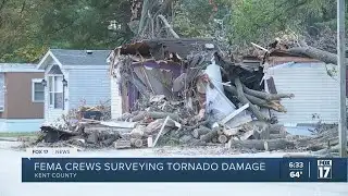 FEMA crews surveying tornado damage