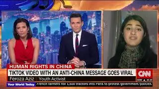 Feroza Aziz on CNNi -- TikTok Uyghurs message