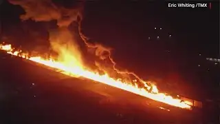 Fiery freight train derailment leads to mandatory evacuation in Ohio