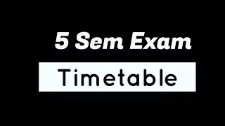 Fifth Sem B.com BBA Exam Timetable published #  #fifthsemester #examtimetable 