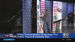 Final Preparations For CBS2 Mayoral Debate