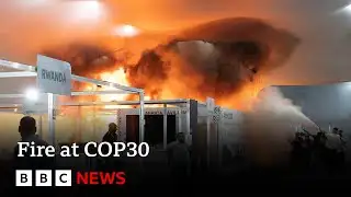 Fire breaks out at COP30 as conference closes | BBC News