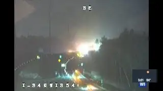 Fire causes partial shutdown of I-94 in Jackson County Friday morning