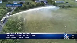 Fire company cools off football team