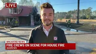 Fire crews battle Andrews house fire