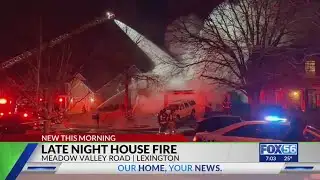 Fire crews battle blaze at Lexington home