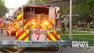 Fire crews working to stabilize building