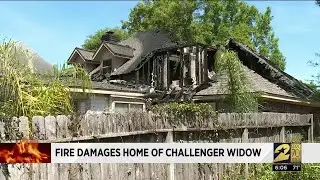 Fire damages home of Challenger widow