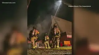 Fire damages Virginia Beach Amphitheater