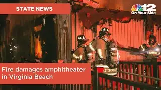 Fire damages Virginia Beach amphitheater